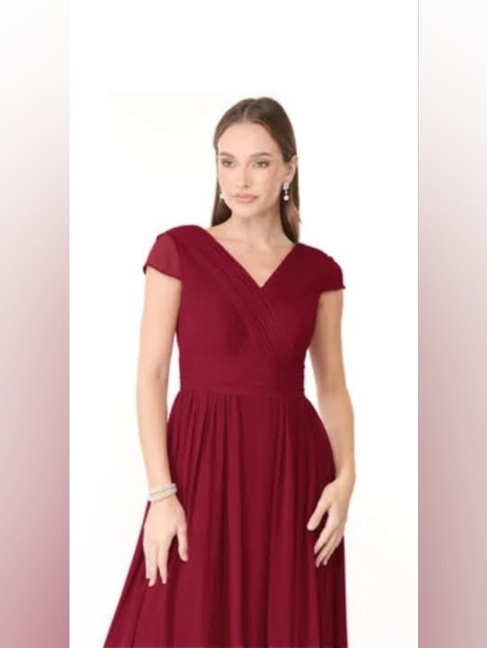 Azazie Organa Burgundy - Custom Size - See Details (Near Size A8)